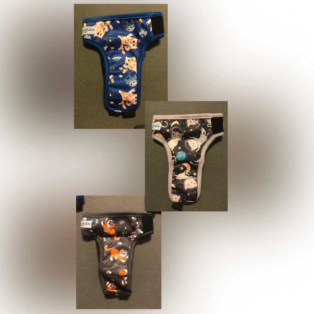 NEW Bundle Of 5 Reusable Cat Diapers